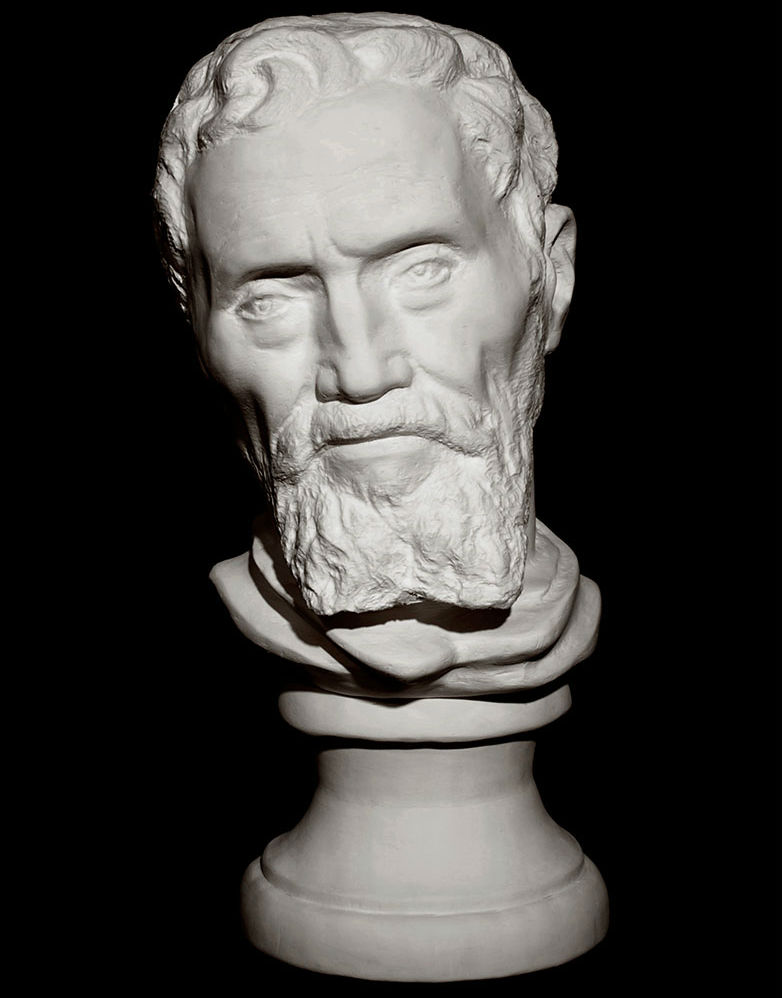 Bust of Michelangelo, Li Hongbo.