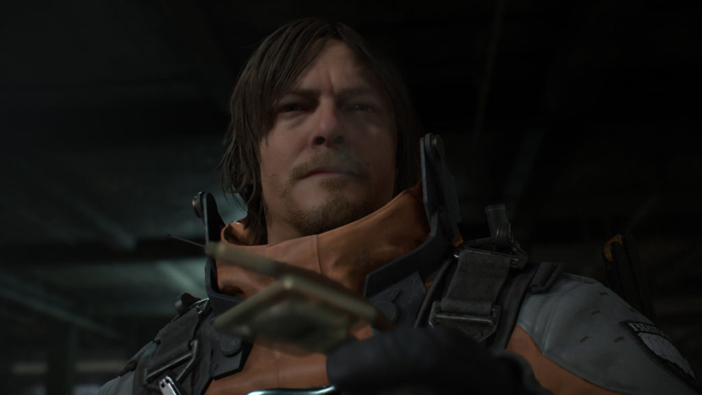 Norman Reedus in Death Stranding wearing special suit.