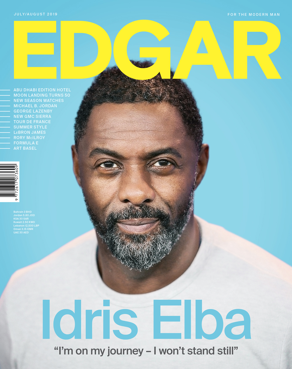 EDGAR magazine issue 77 with Idris Elba on the cover.