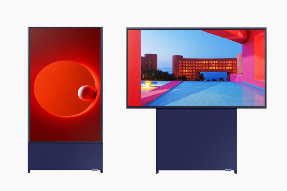 Samsung Sero in both portrait and landscape mode.